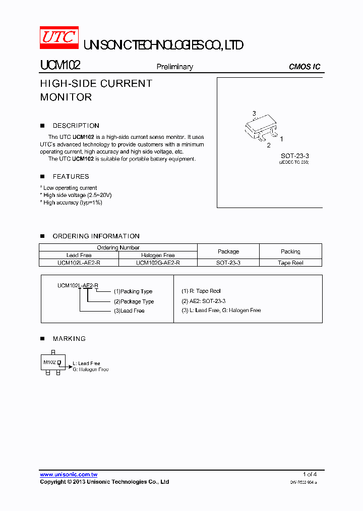 UCM102G-AE2-R_7690628.PDF Datasheet