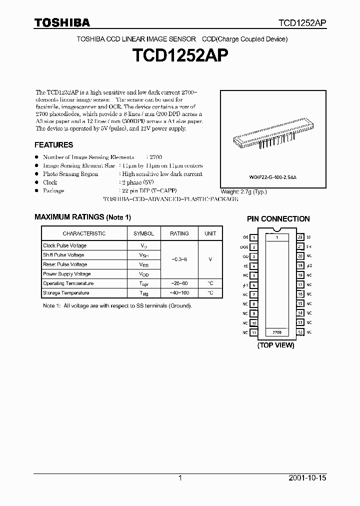 TCD1252AP_7693157.PDF Datasheet