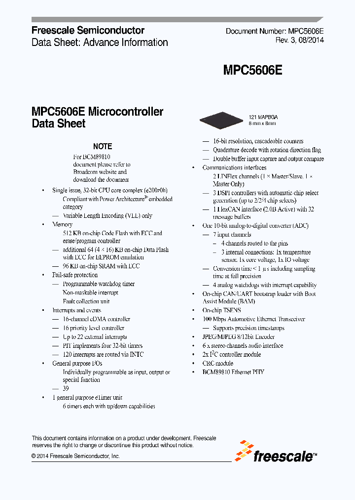 MPC5606E_7693942.PDF Datasheet