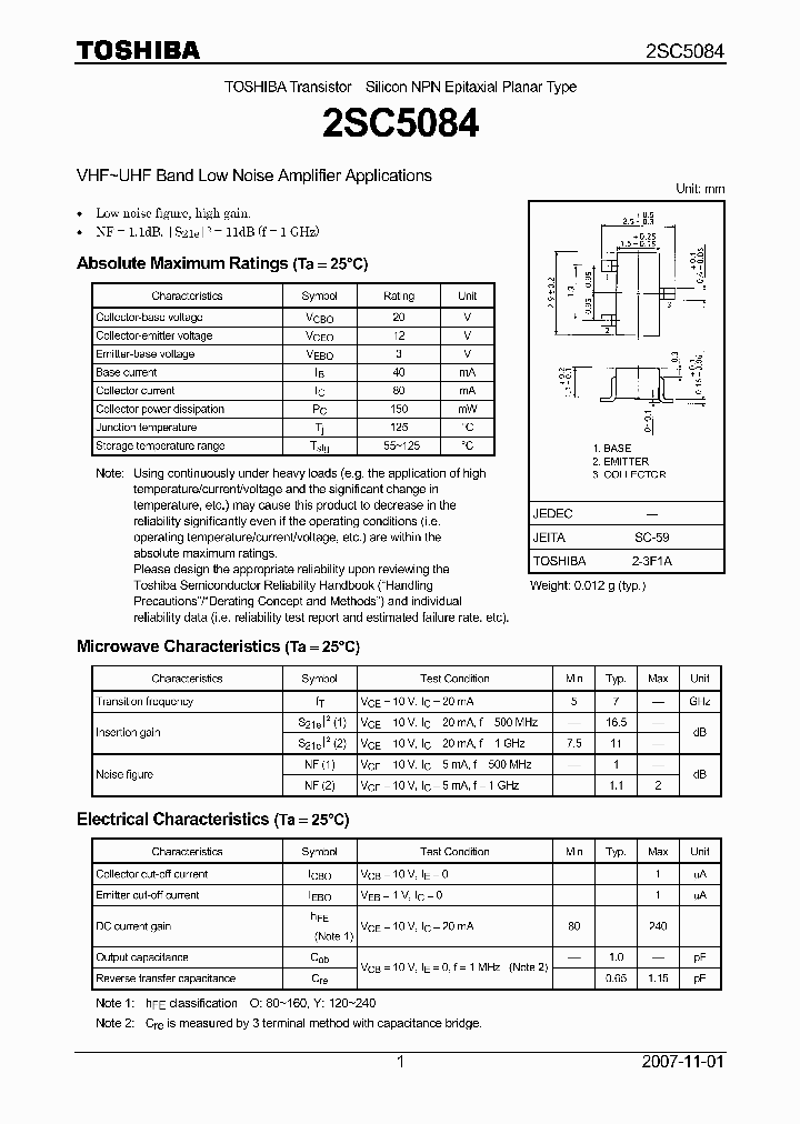 2SC5084-O_7698659.PDF Datasheet