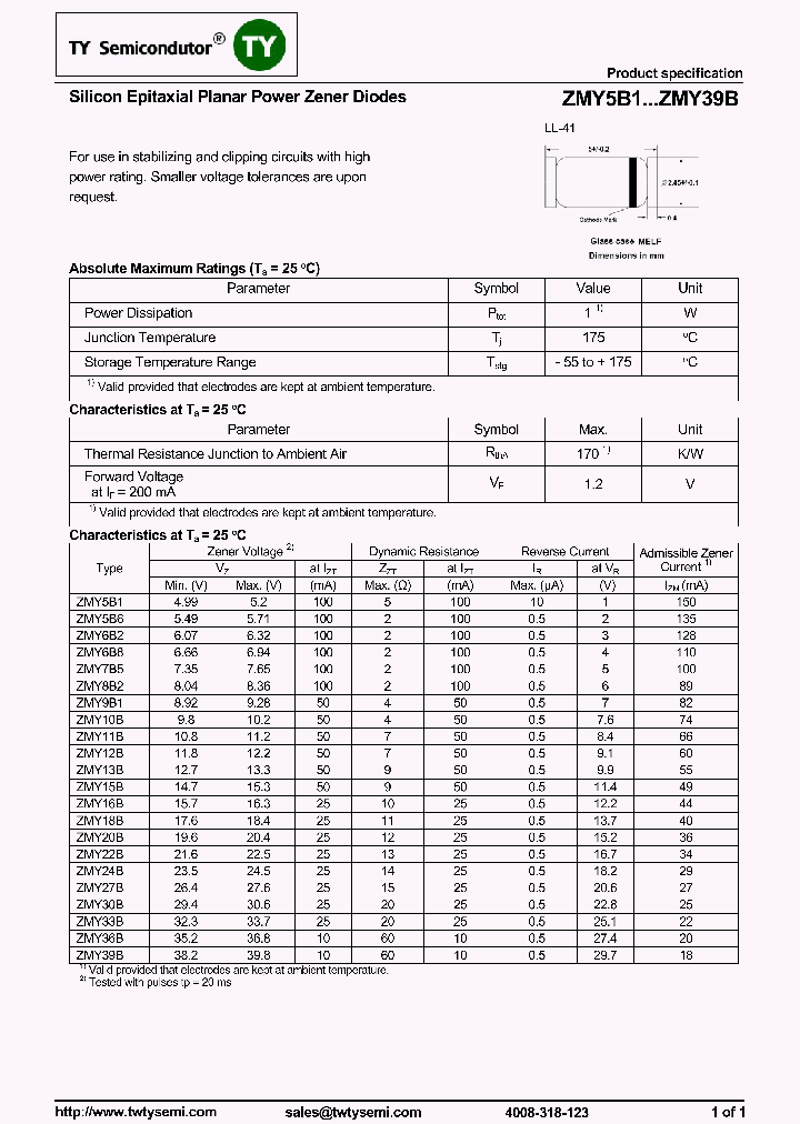 ZMY12B_7707530.PDF Datasheet