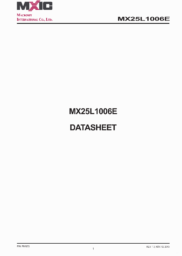 MX25L1006E_7728255.PDF Datasheet