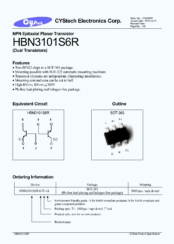 HBN3101S6R_7740132.PDF Datasheet