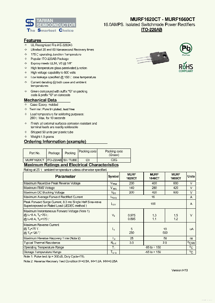 MURF1660CT_7740942.PDF Datasheet