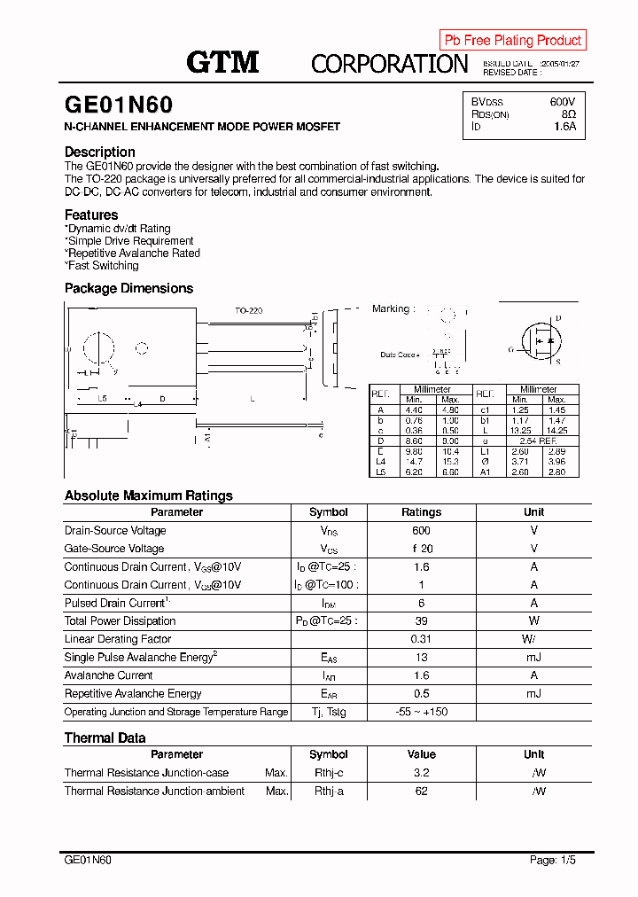 GE01N60_7743751.PDF Datasheet