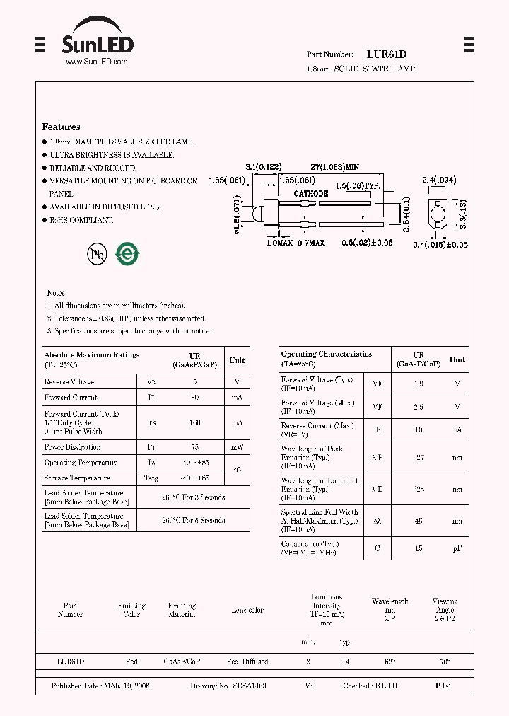 LUR61D_7763851.PDF Datasheet