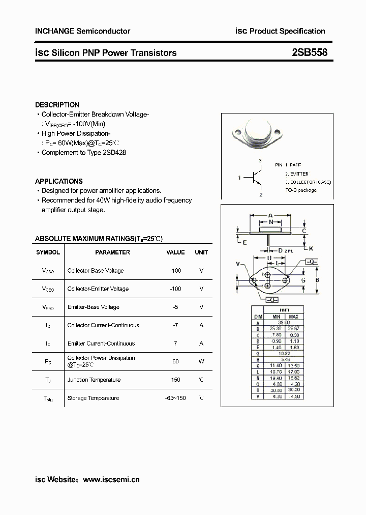 2SB558_7776885.PDF Datasheet