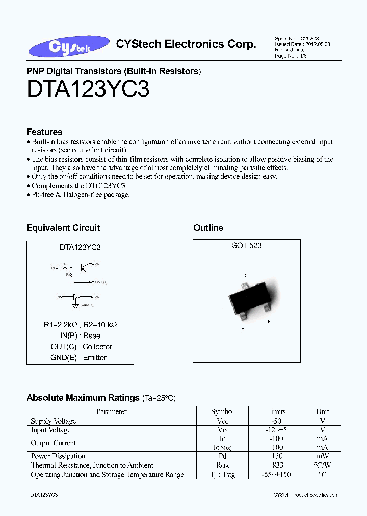 DTA123YC3_7777277.PDF Datasheet