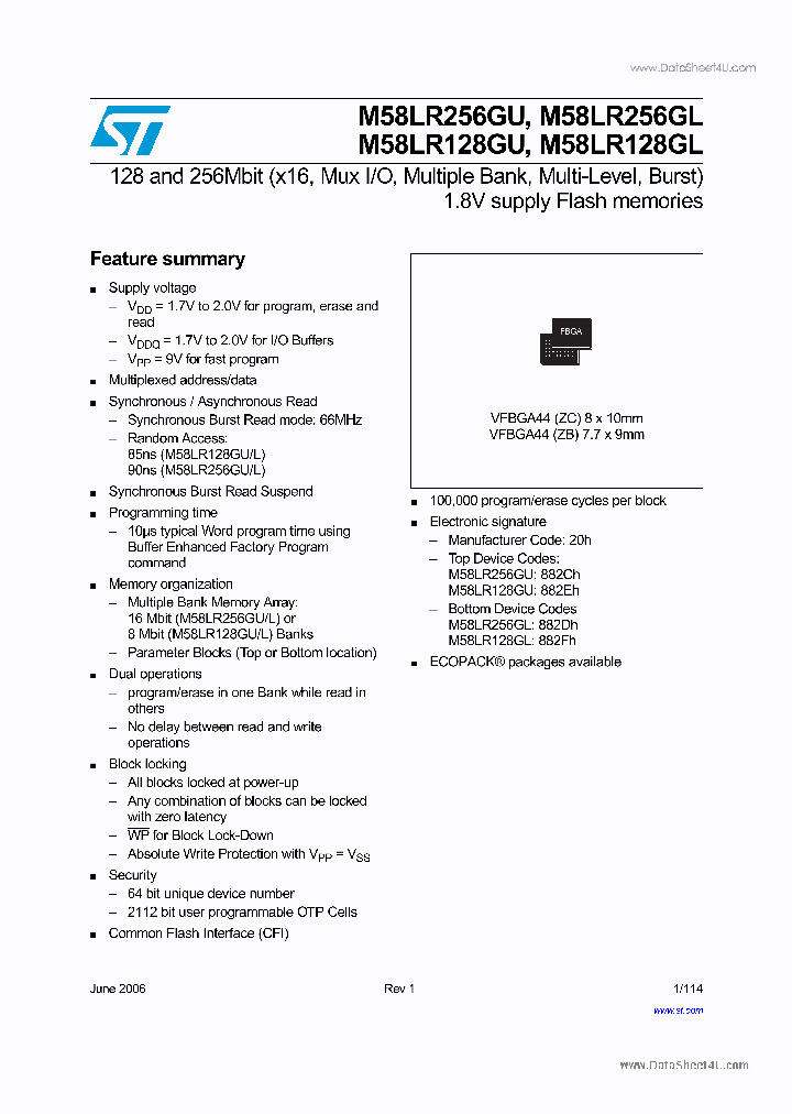 M58LR128GU_7750556.PDF Datasheet