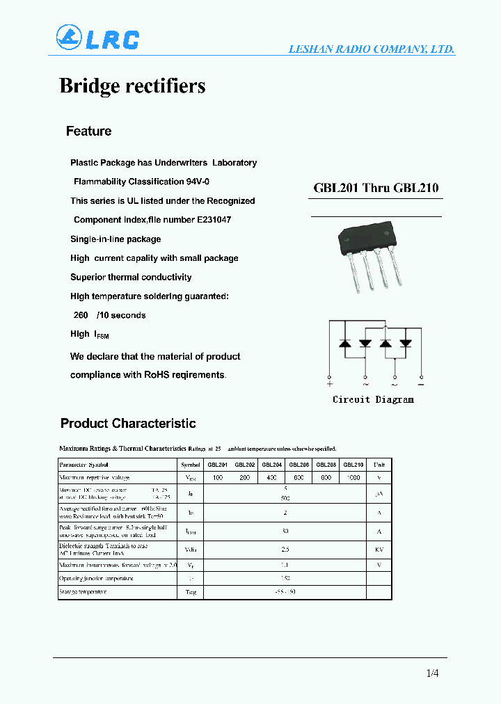 GBL210_7785223.PDF Datasheet