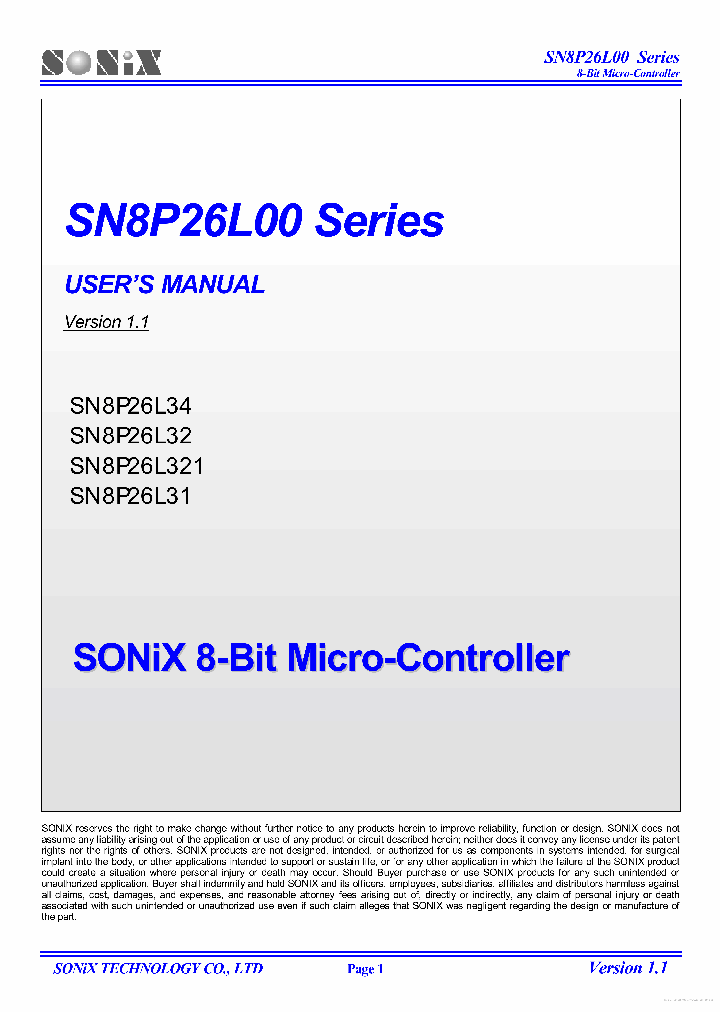SN8P26L32_7751514.PDF Datasheet
