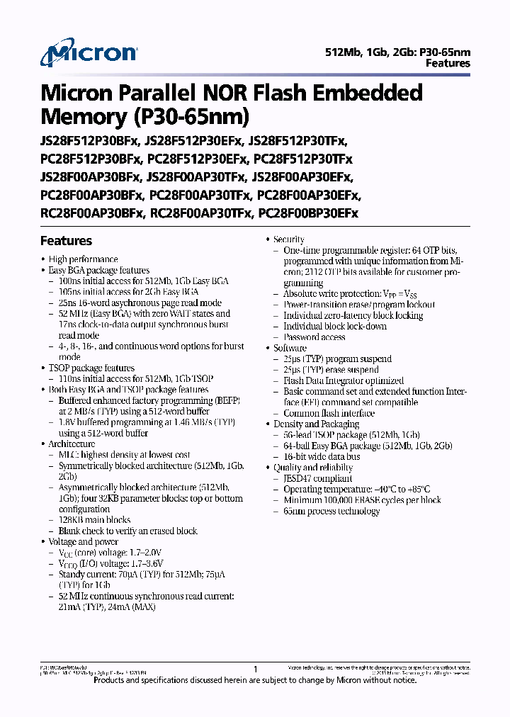 JS28F00AP30BTFA_7750810.PDF Datasheet