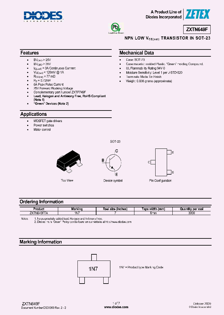 ZXTN649FTA_7816561.PDF Datasheet