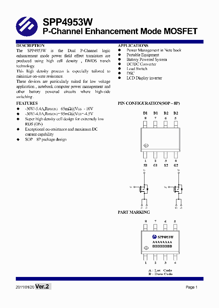 SPP4953W_7814323.PDF Datasheet