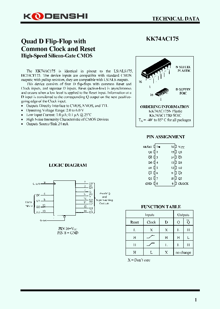 KK74AC175_7821540.PDF Datasheet