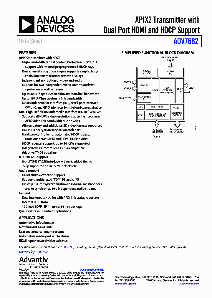 ADV7682_7835172.PDF Datasheet