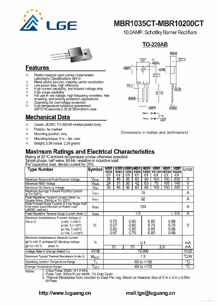 MBR1045CT_7759482.PDF Datasheet