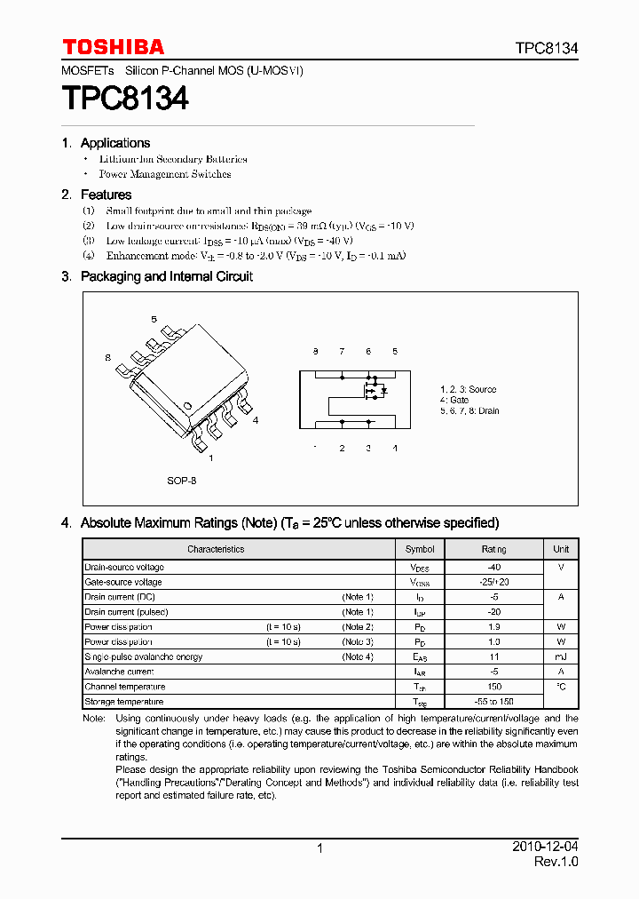 TPC8134_7850613.PDF Datasheet