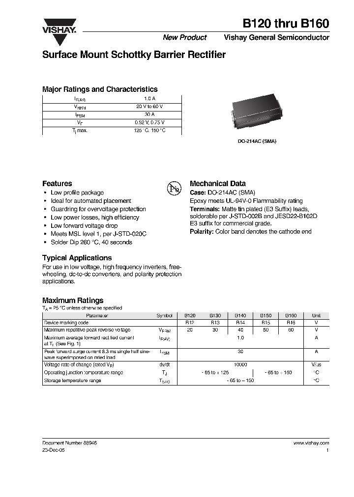 B150-E3_7808714.PDF Datasheet