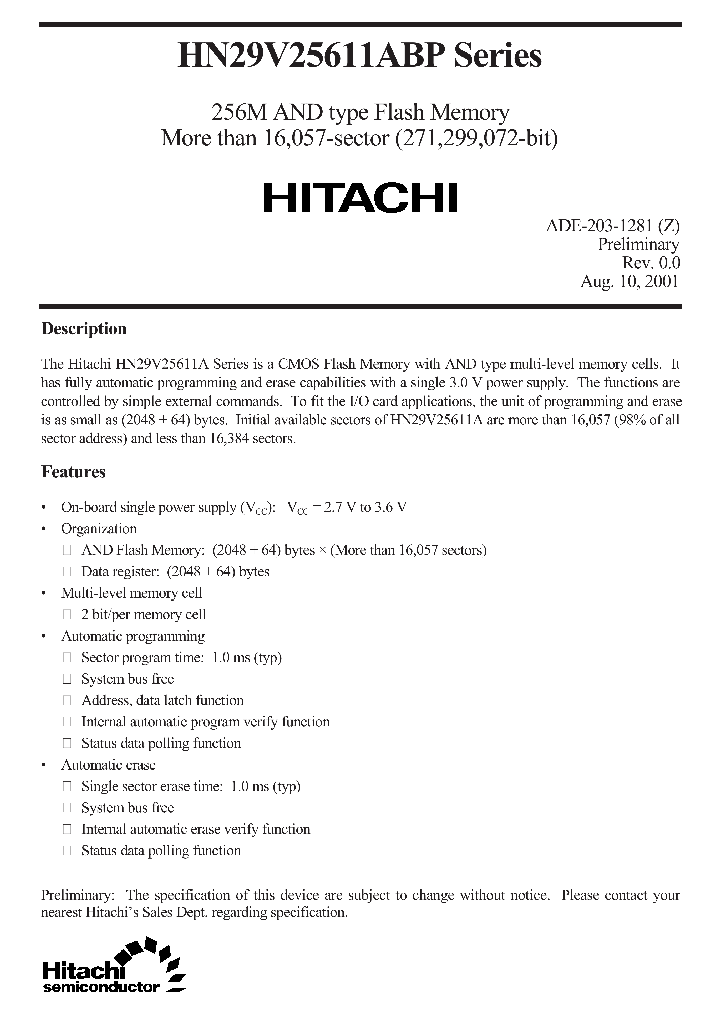 HN29V25611ABP_7863370.PDF Datasheet