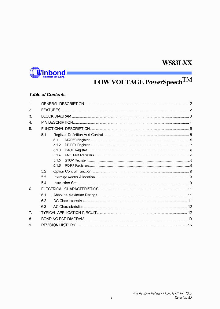 W583L30_7833840.PDF Datasheet