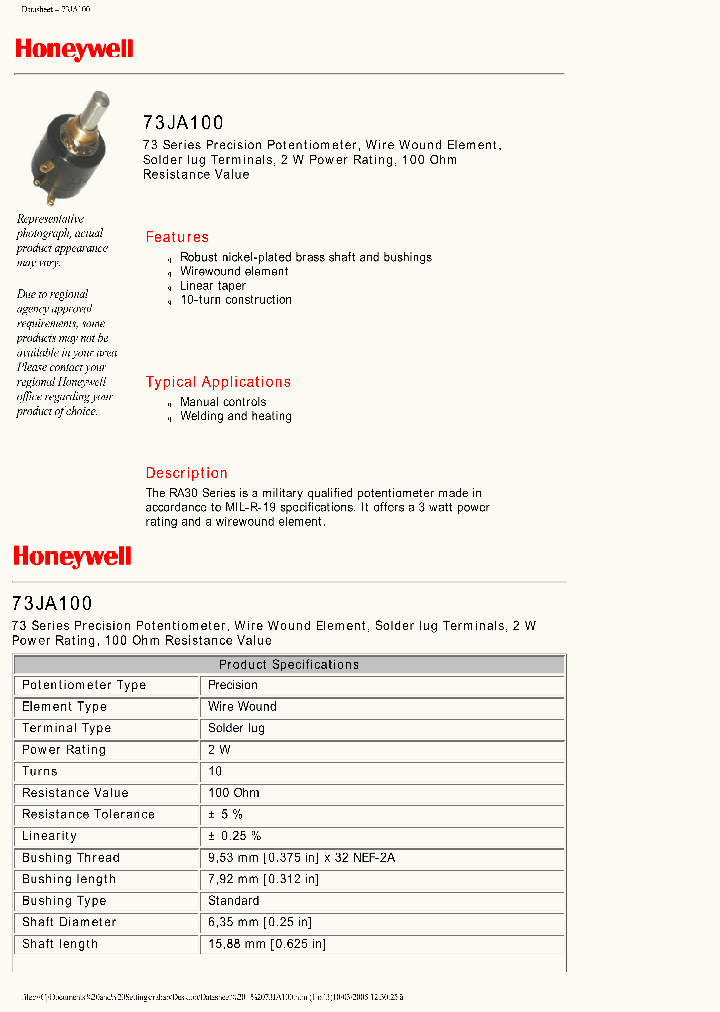 73JA100_7892490.PDF Datasheet