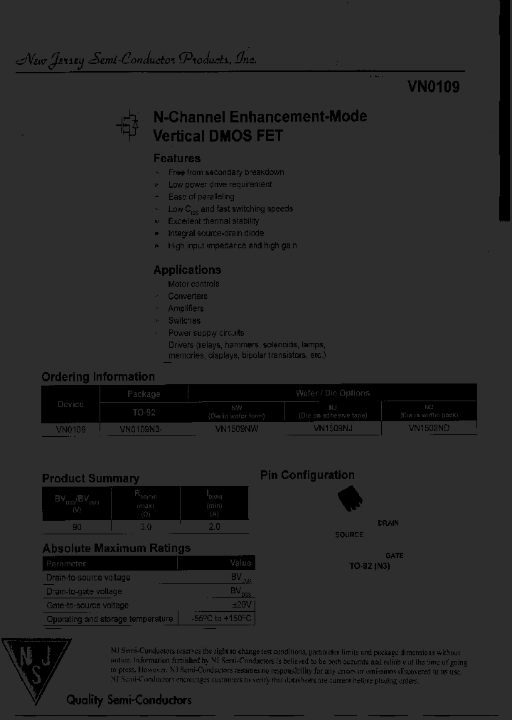 VN0109N3_7895786.PDF Datasheet