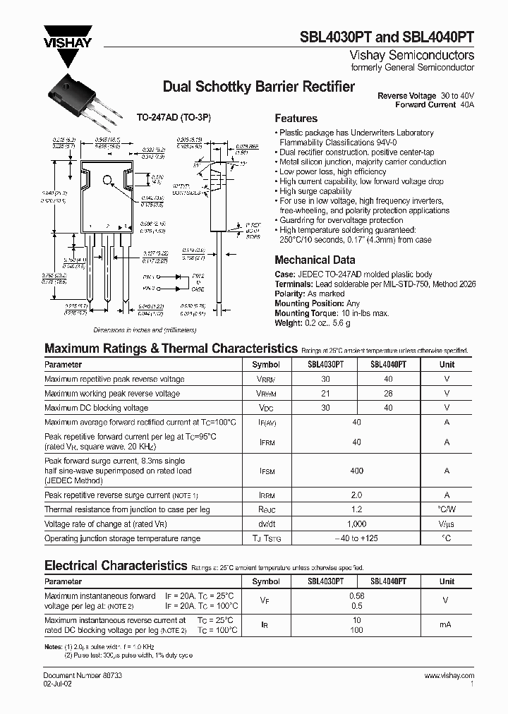 SBL4030PT_7899426.PDF Datasheet