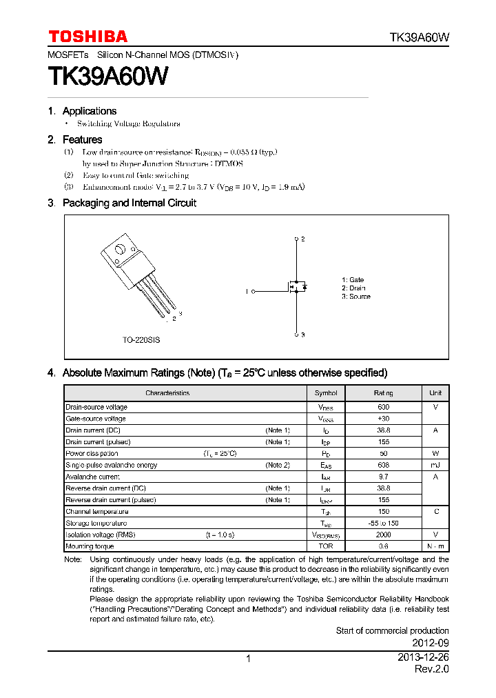 TK39A60W_7919035.PDF Datasheet