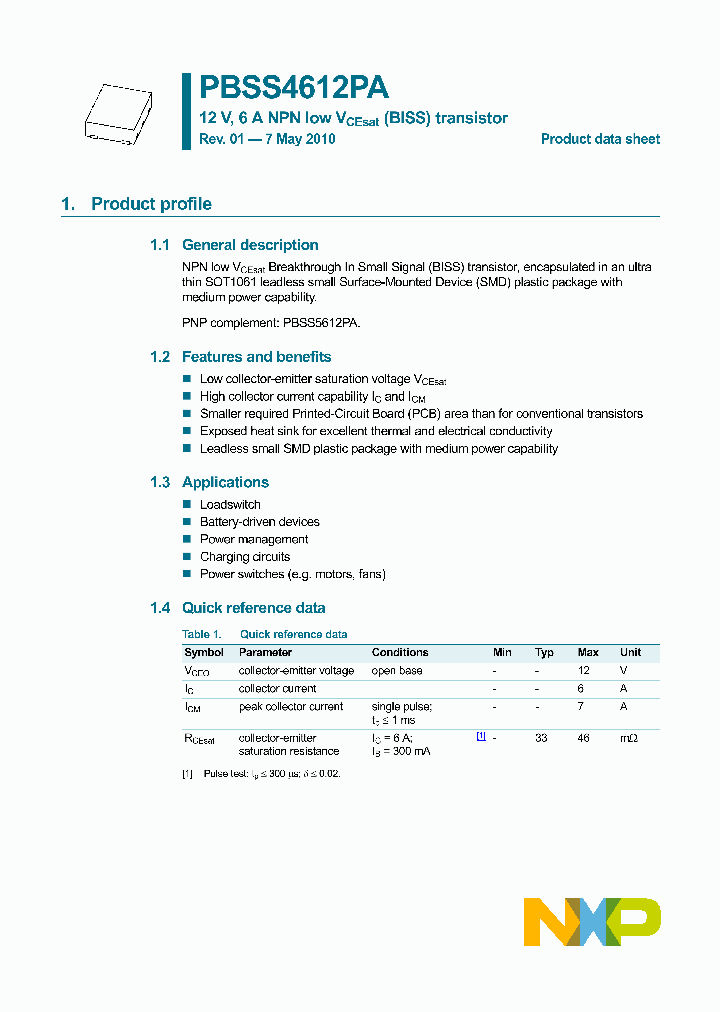 PBSS4612PA_7931804.PDF Datasheet