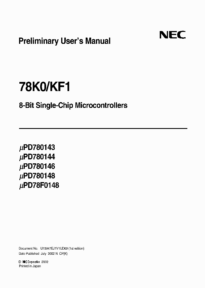 UPD780144GKA-XXX-9EU_7935335.PDF Datasheet