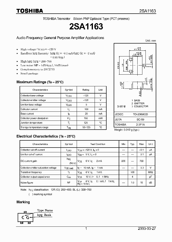 2SA1163_7962204.PDF Datasheet