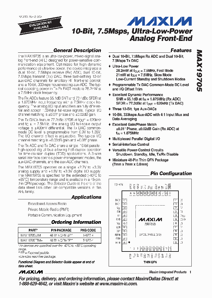 MAX19705ETM_7795402.PDF Datasheet