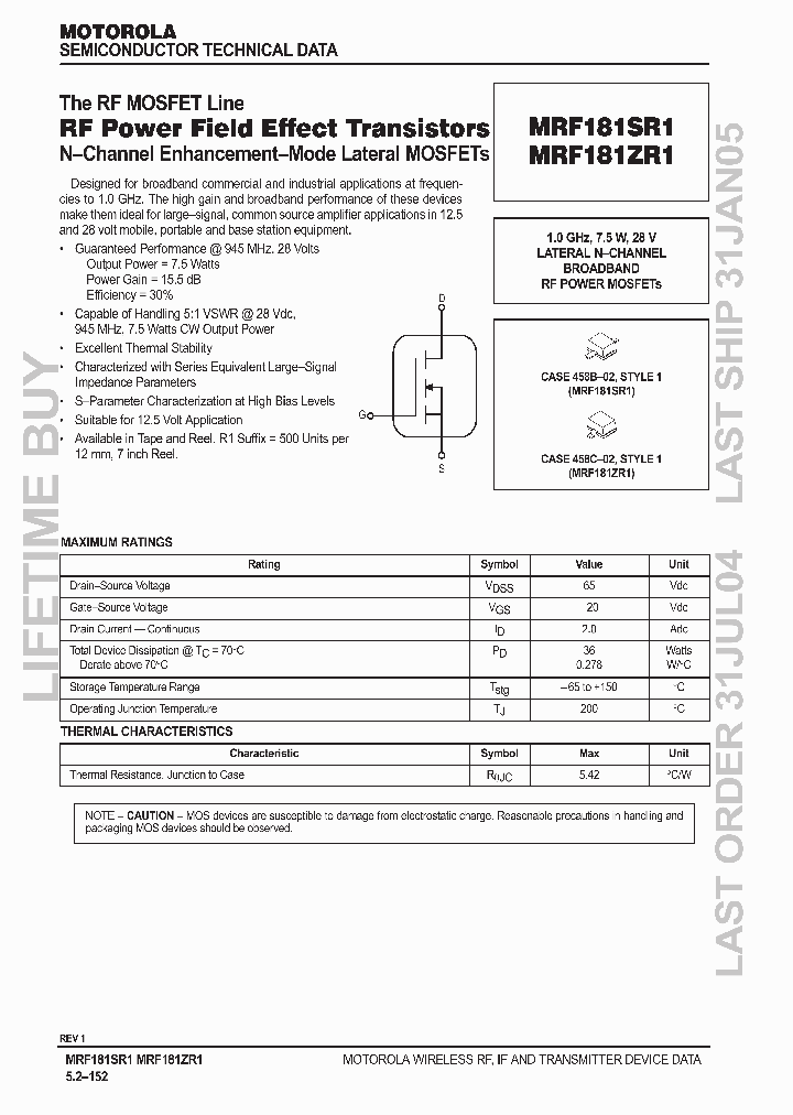 MRF181SR1_7998019.PDF Datasheet