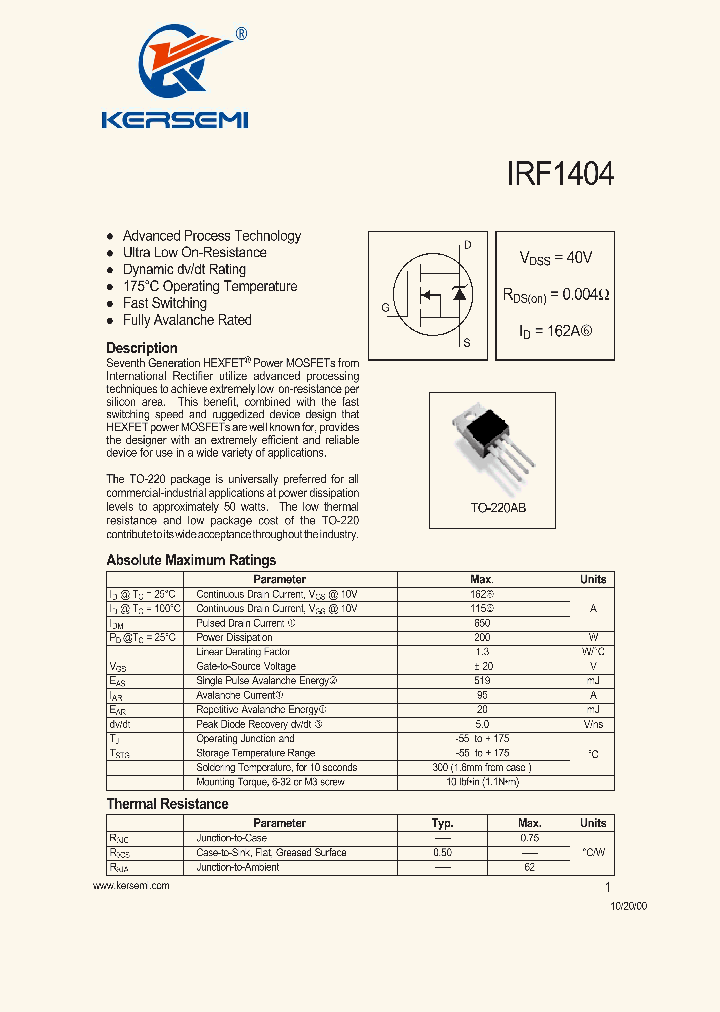 IRF1404_8002545.PDF Datasheet