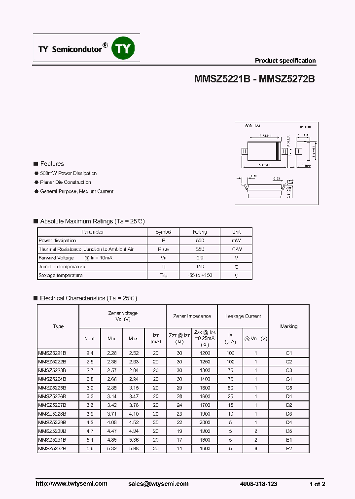 MMSZ5221B_8003881.PDF Datasheet