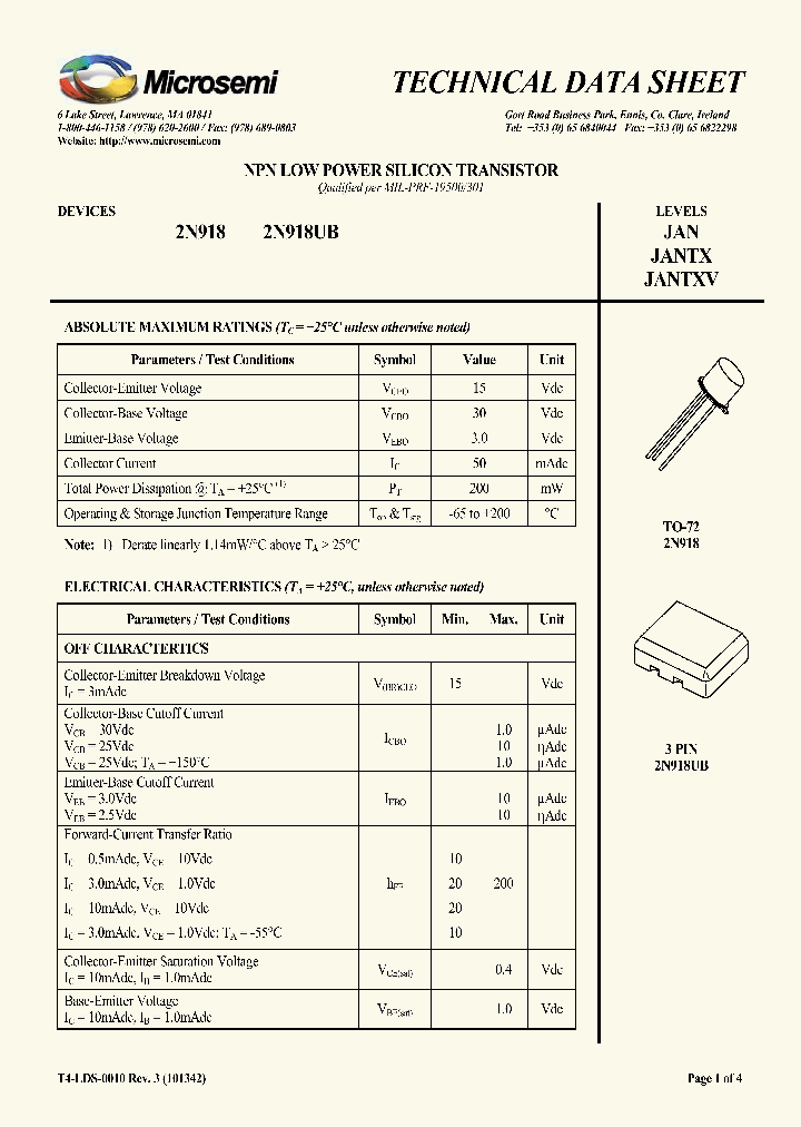 JAN2N918UB_8005512.PDF Datasheet