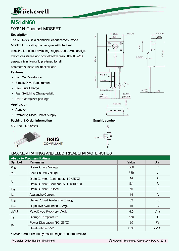 MS14N60_8009425.PDF Datasheet