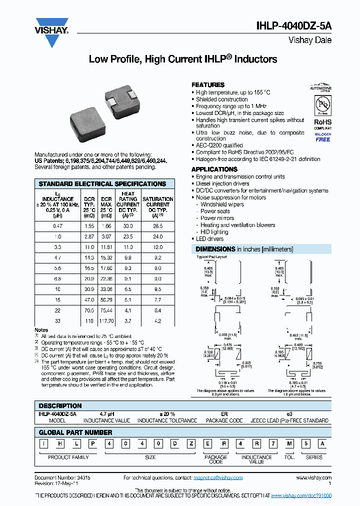 IHLP4040DZER5R6M5A_8010474.PDF Datasheet