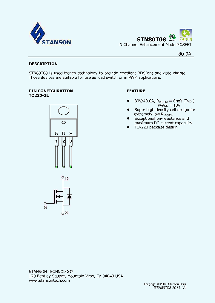 STN80T08_8016867.PDF Datasheet