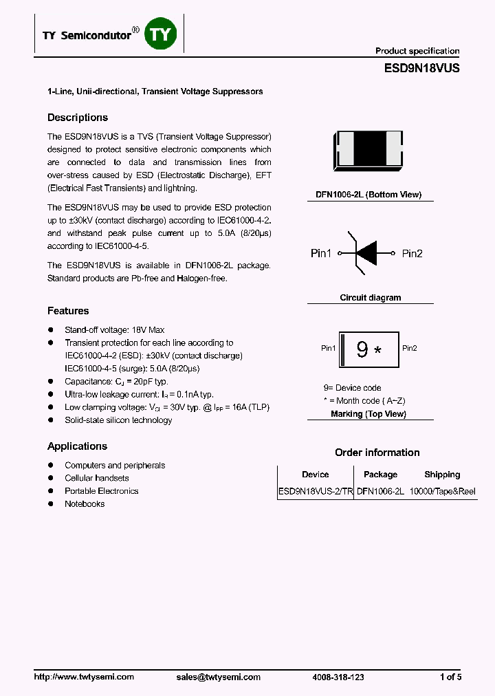 ESD9N18VUS_8020492.PDF Datasheet