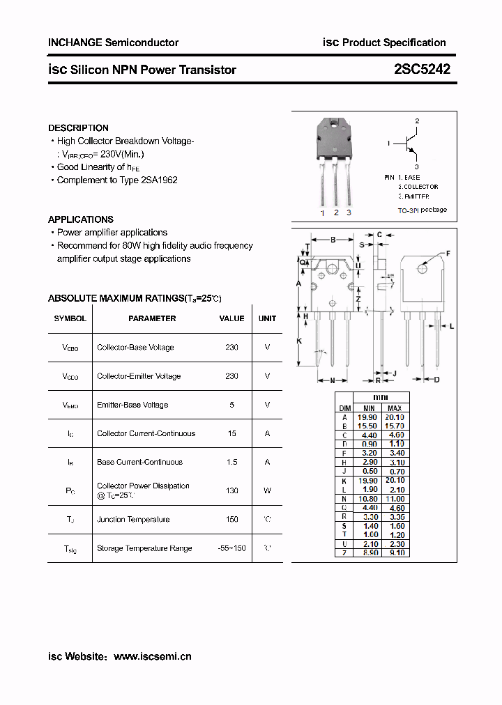 2SC5242_8024304.PDF Datasheet