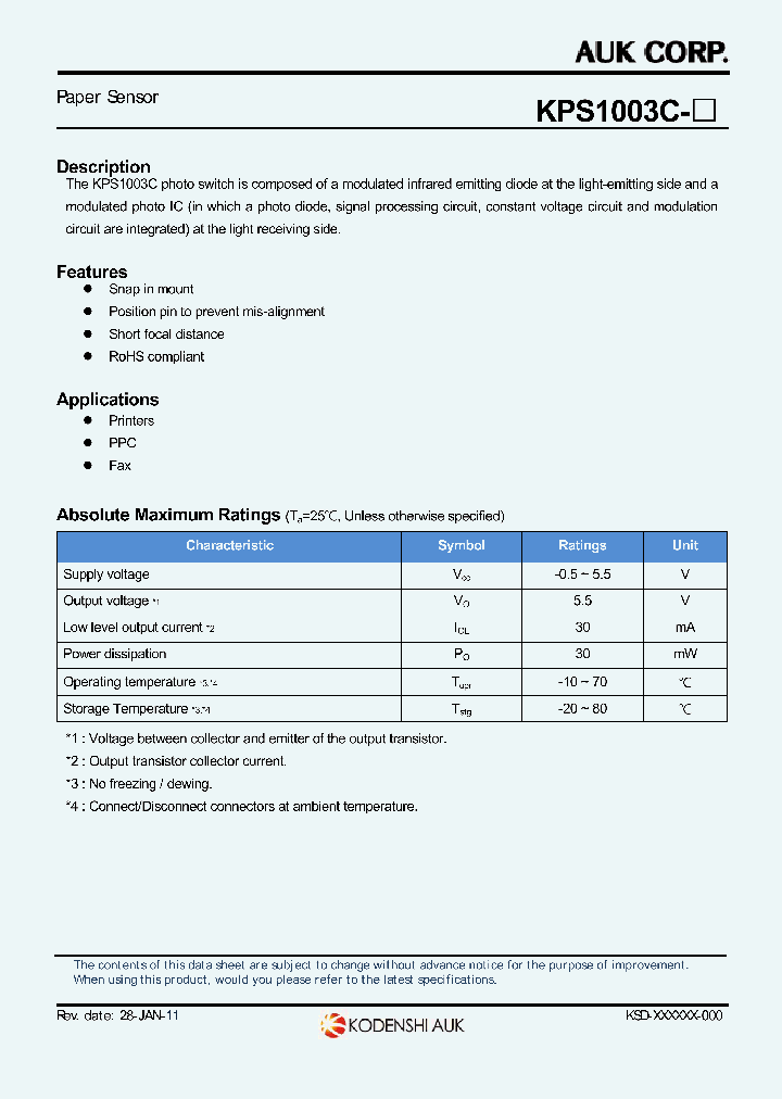 KPS1003C_8047275.PDF Datasheet