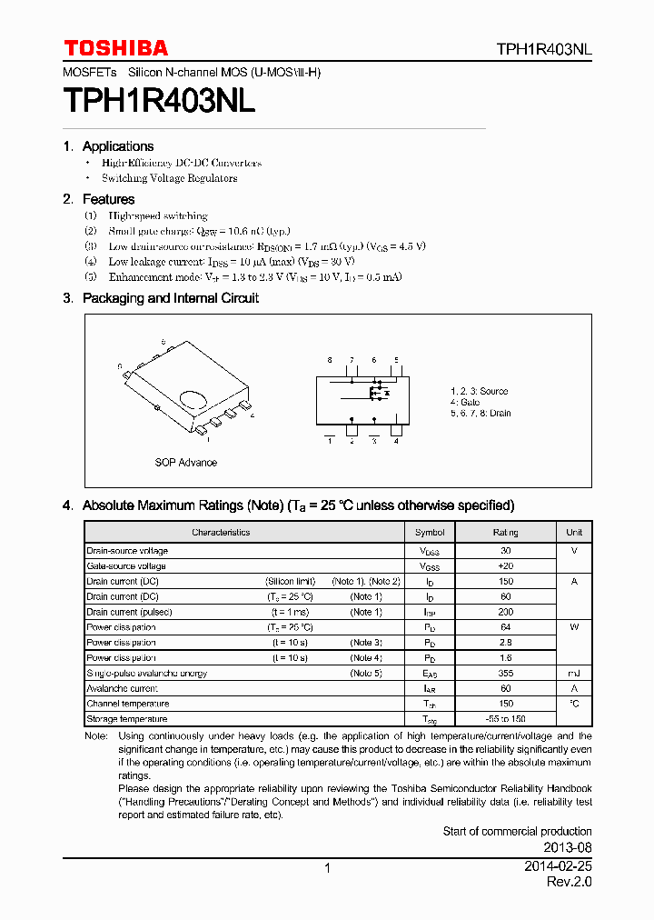 TPH1R403NL_8048047.PDF Datasheet