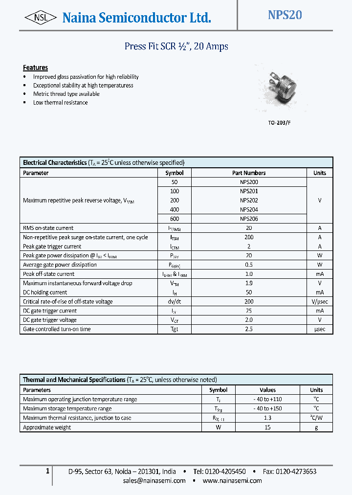 NPS20_8059870.PDF Datasheet