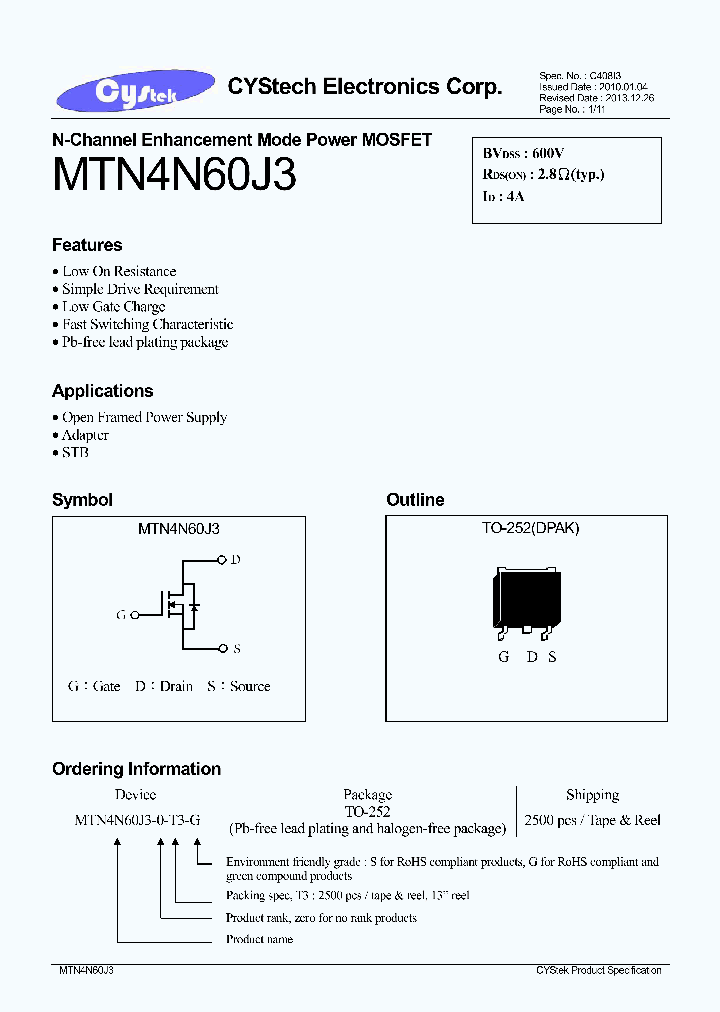 MTN4N60J3_8061958.PDF Datasheet