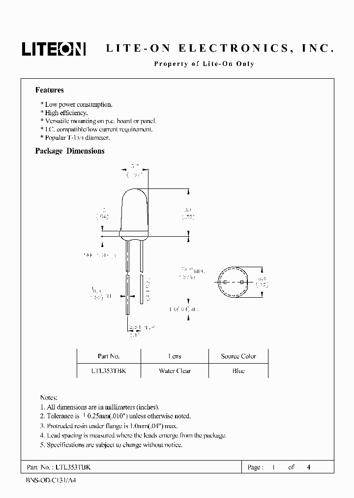 LTL353TBK_8064504.PDF Datasheet