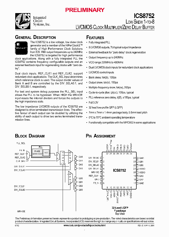 ICS8752BYLF_8071882.PDF Datasheet