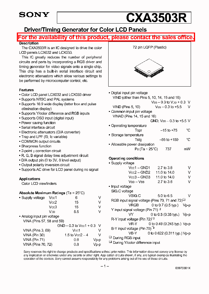 CXA3503R_8074655.PDF Datasheet