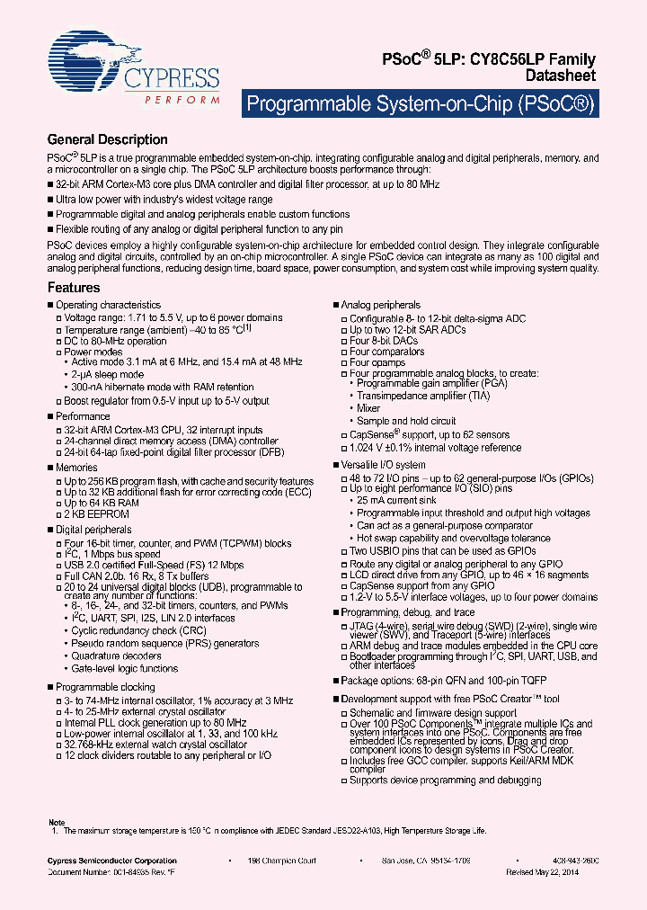 CY8C5668AXI-LP034_8081213.PDF Datasheet